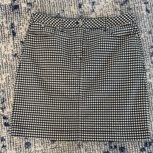 Talbots Black and White Gingham Mini Skirt